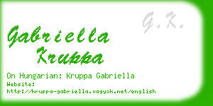 gabriella kruppa business card